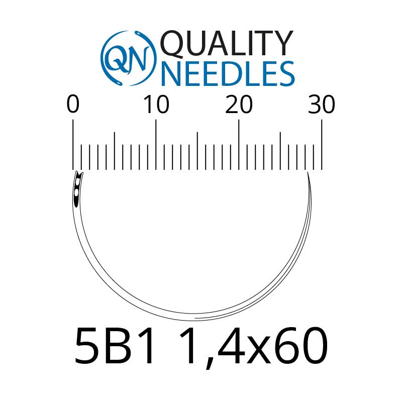 Голки хірургічні ріжучі, 5/8, пружинне вушко, розмір 1,4х60 мм, 10 шт.